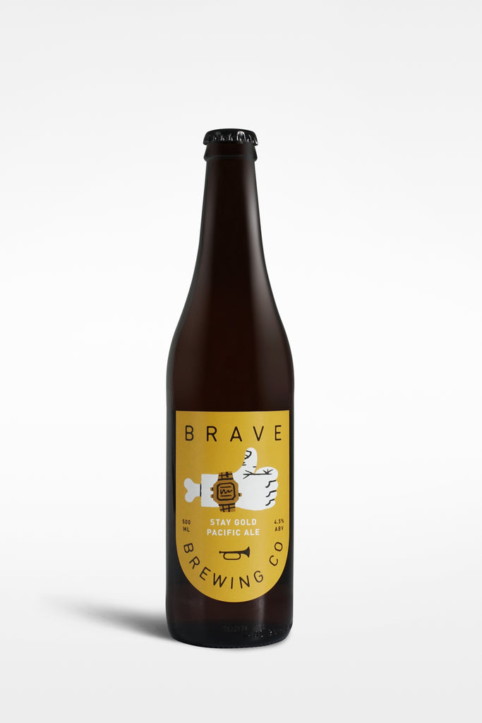 Brave Brewing Co Stay Gold Pacific Ale 500ml