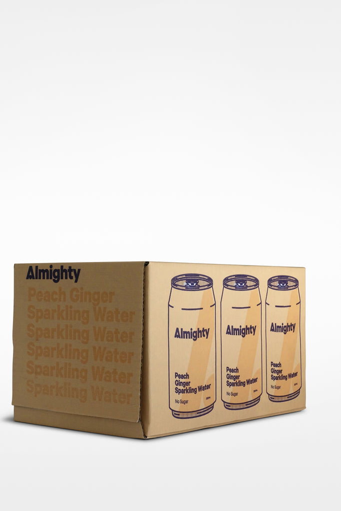 Almighty Peach Ginger Sparkling Water 6 Pack