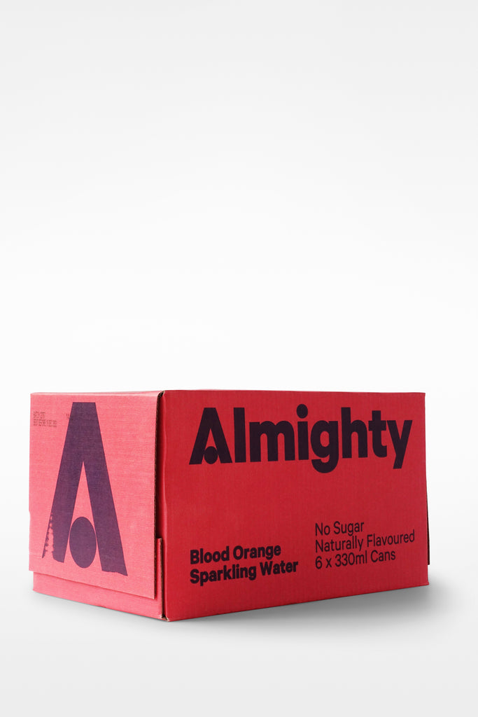 Almighty Blood Orange Sparkling Water 6 Pack